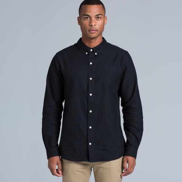 AS Colour Mens Oxford Long Sleeve Shirt Thumbnail
